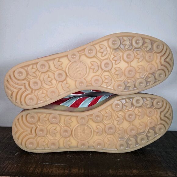 NEW adidas Gazelle Indoor Womens Size 11 Shoes Scarlet Red Hazy Green IG6786 - Picture 9 of 12